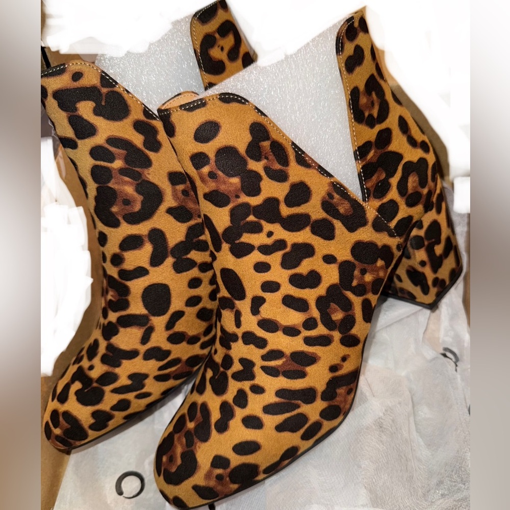 Journee Collection Leopard Print Ankle Boots